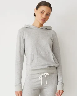 MONROW Softfleece Kangaroo Pullover HEATHERGREY Best